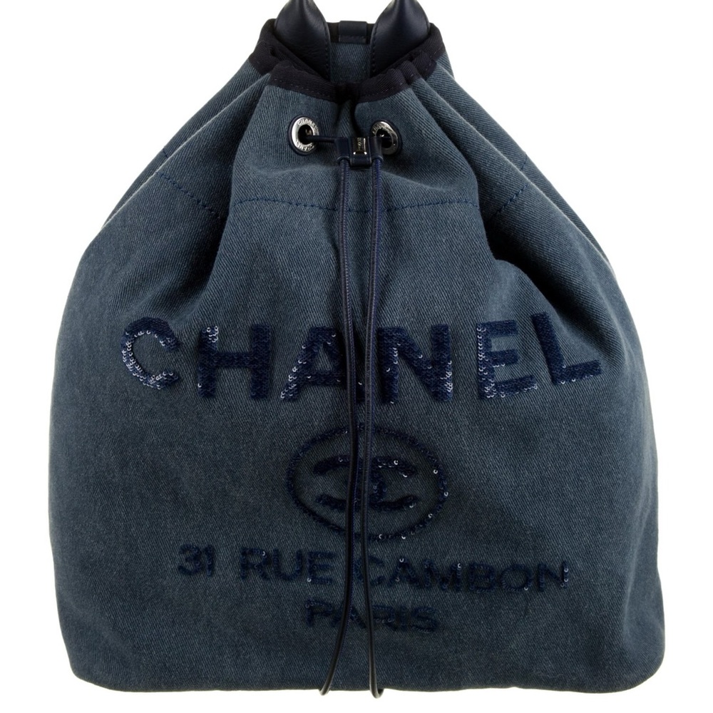 CHANEL denim backpack